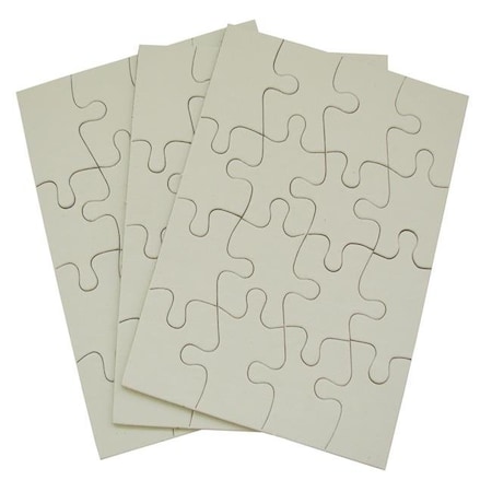 Inovart Inovart 2710 4 x 5.5 in. Blank Puzzle; White - 16 Piece - 12 Per Pack 2710